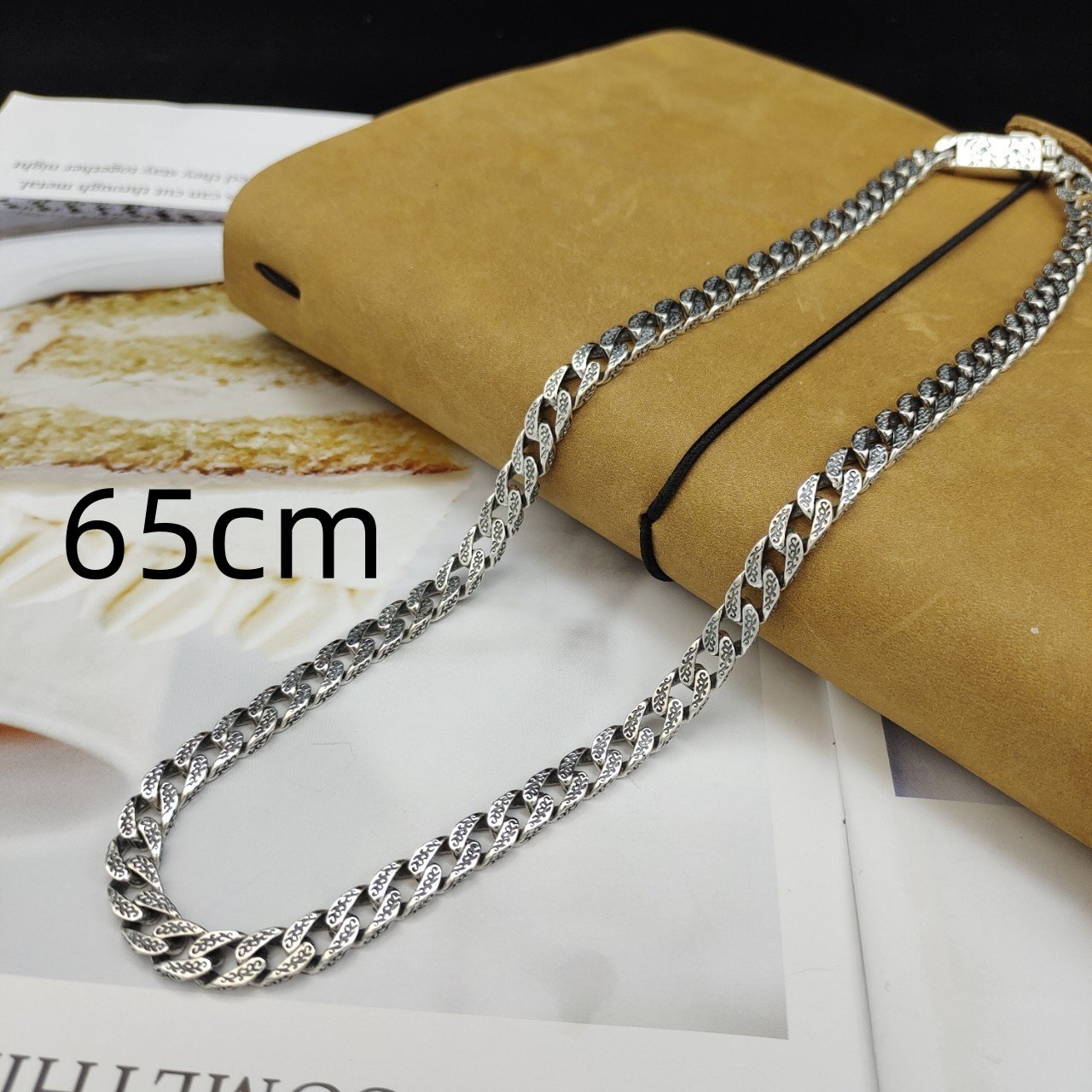 Tiger Year All-match Men's Simplicity Necklace Sterling Silver - Image 9