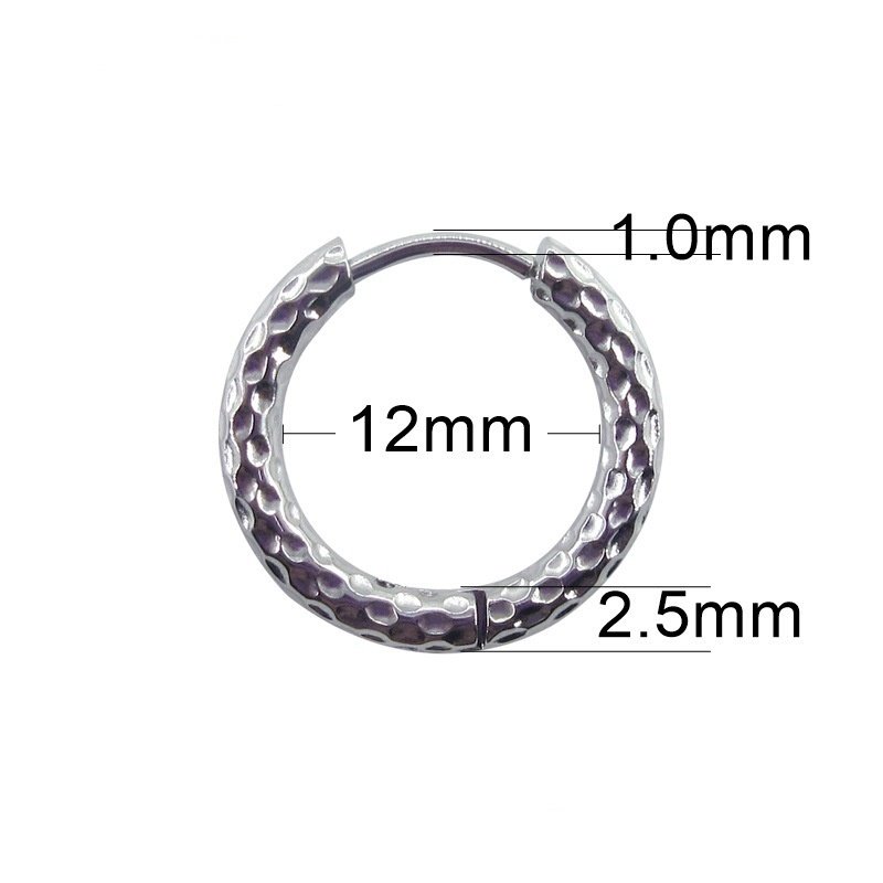 Stainless Steel Earrings High-grade Round Ear Clip - Image 2