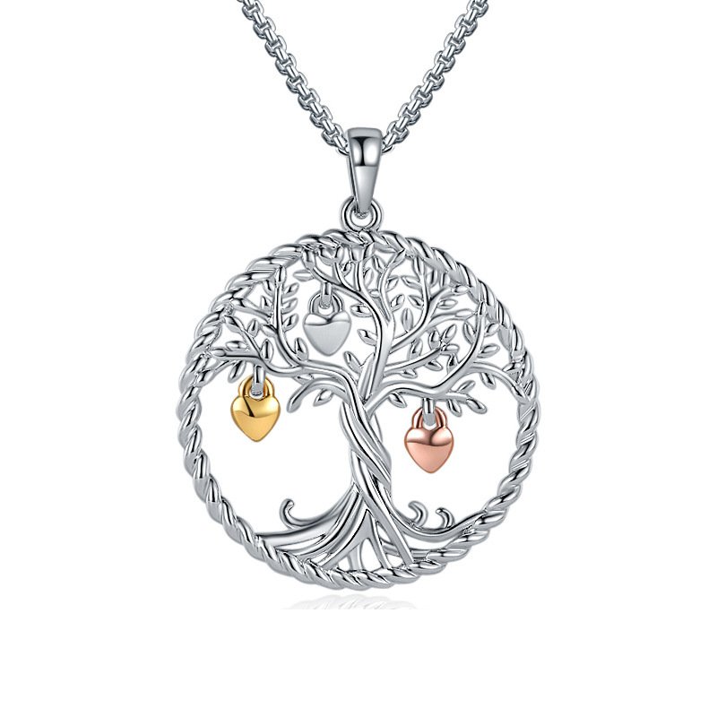 Fashion Heart Lucky Tree Hollow Necklace - Image 5