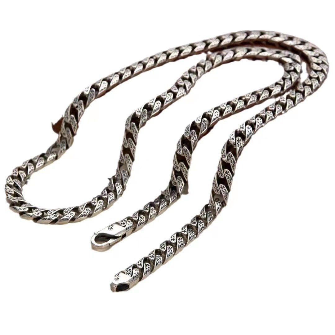Rattan Pattern Necklace Hip Hop Style Retro Personality Men - Image 5