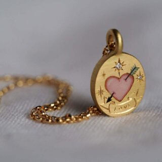 Hand Painting Light Luxury High Color Retention Pendant Necklace