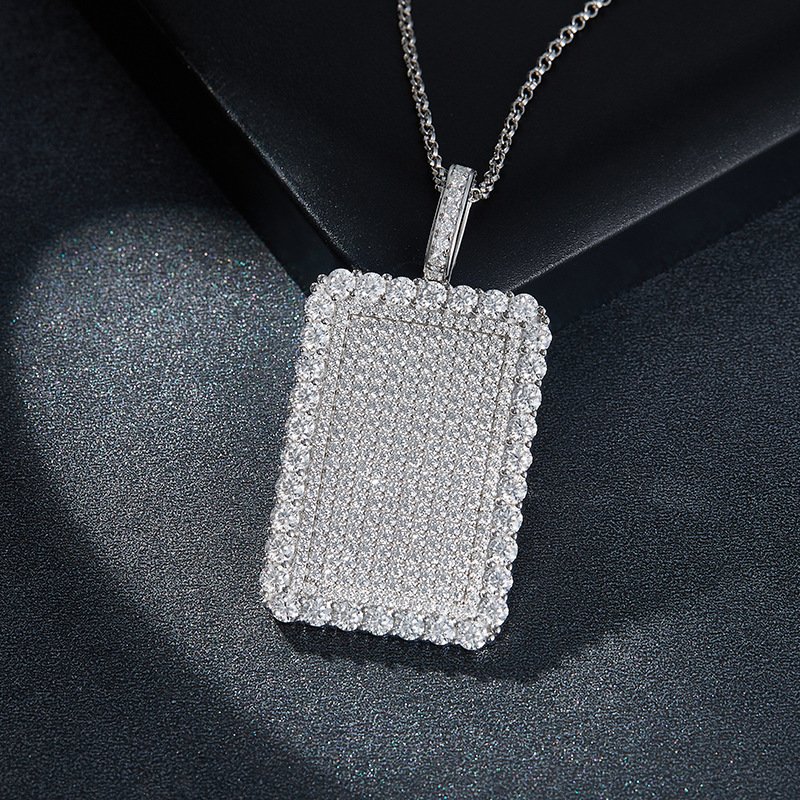 European And American Hip Hop Style Full Diamond Necklace - Image 5