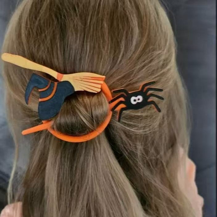 Halloween Barrettes Witch Bat Hairpin - Image 2