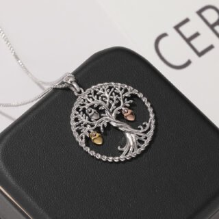 Fashion Heart Lucky Tree Hollow Necklace