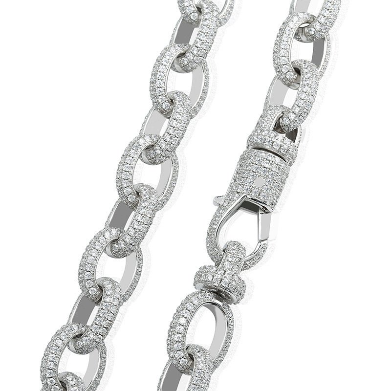 Men's Oval Twist Large Button Bracelet - Image 6