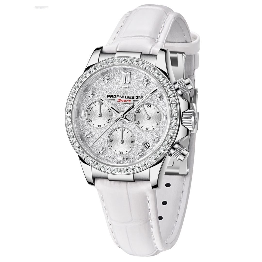 Fashion Diamond Calendar Luminous Fine Steel Women's Watch - Image 6