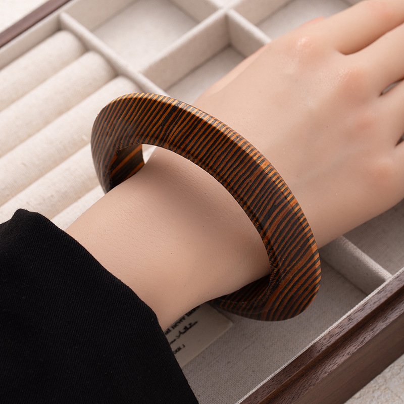 New Chinese Retro Ethnic Style Wooden Art Bracelet - Image 3