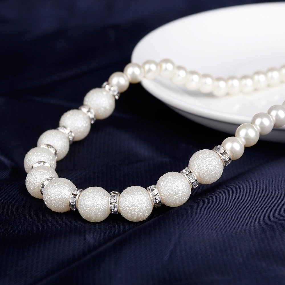 The Bride Wedding Earrings Necklace Three Piece Suit Danbi Pearl Necklace Jewelry. - Image 5
