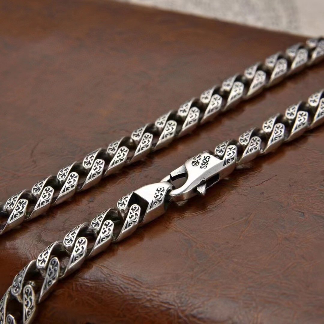 Rattan Pattern Necklace Hip Hop Style Retro Personality Men - Image 2