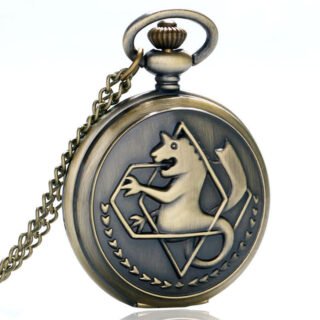 Flip Skeleton Animal Totem Pocket Watch