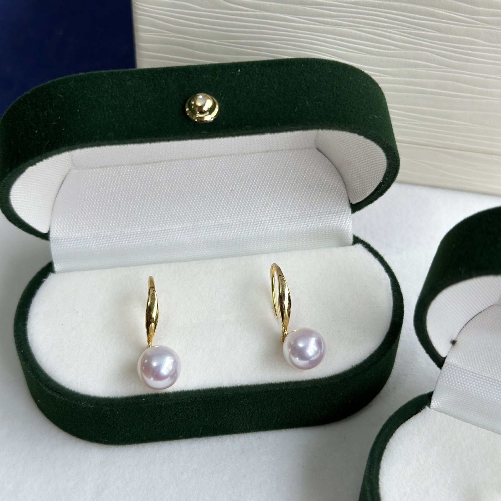 925 Yin Su Stud Earrings Ear Hooks Freshwater Pearl Perfect Circle Strong Light - Image 4