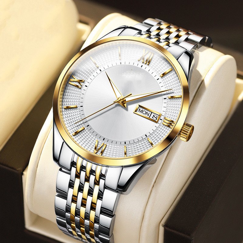 Men's Fashion Automatic Mechanical Waterproof Double Calendar Watch - Image 5