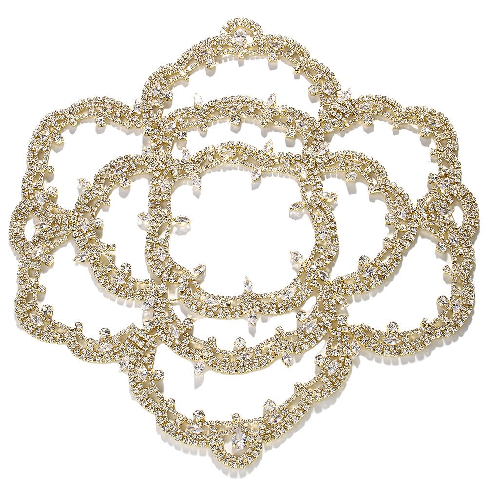 Floral Temperament Retro Bride Headband Rhinestone - Image 2