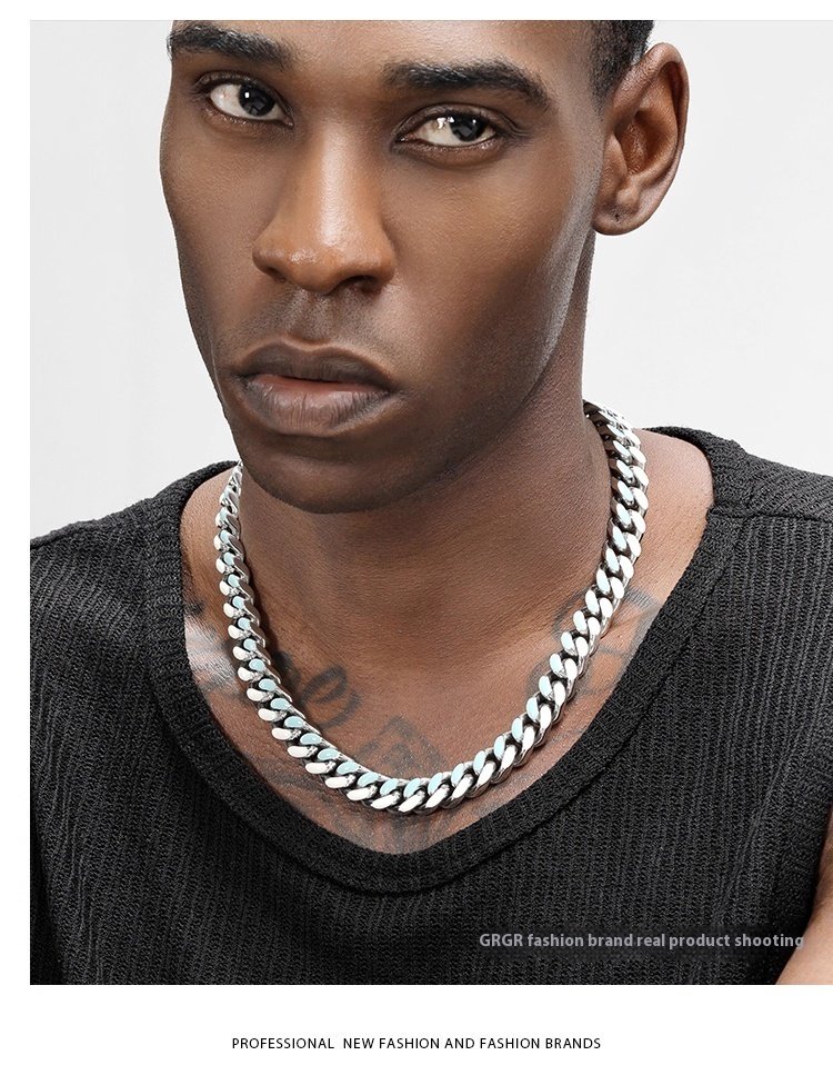 GRGR Original Genuine Three-dimensional Cutting Cuban Necklace For Men - Image 5