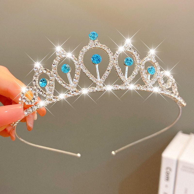 Sweet Fashion Jewelry Hair Accessories Multicolor Pearl Crown Banquet Birthday Fashion Princess Headband Girl Kawaii Crown Crown Headband Headgear Headgear Crystal Wedding Party Hair Accessories - Image 2