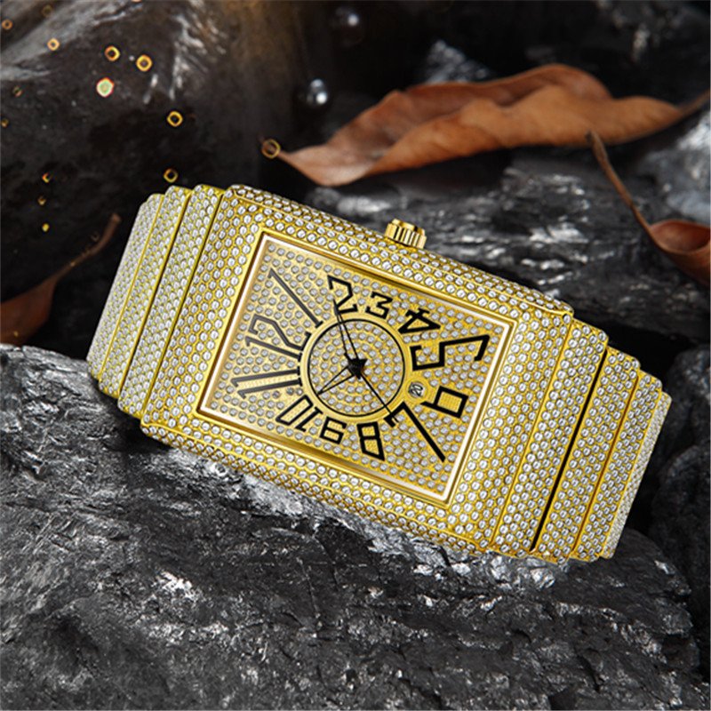 Diamond-embedded Watch Men's Super Starry Square - Image 4