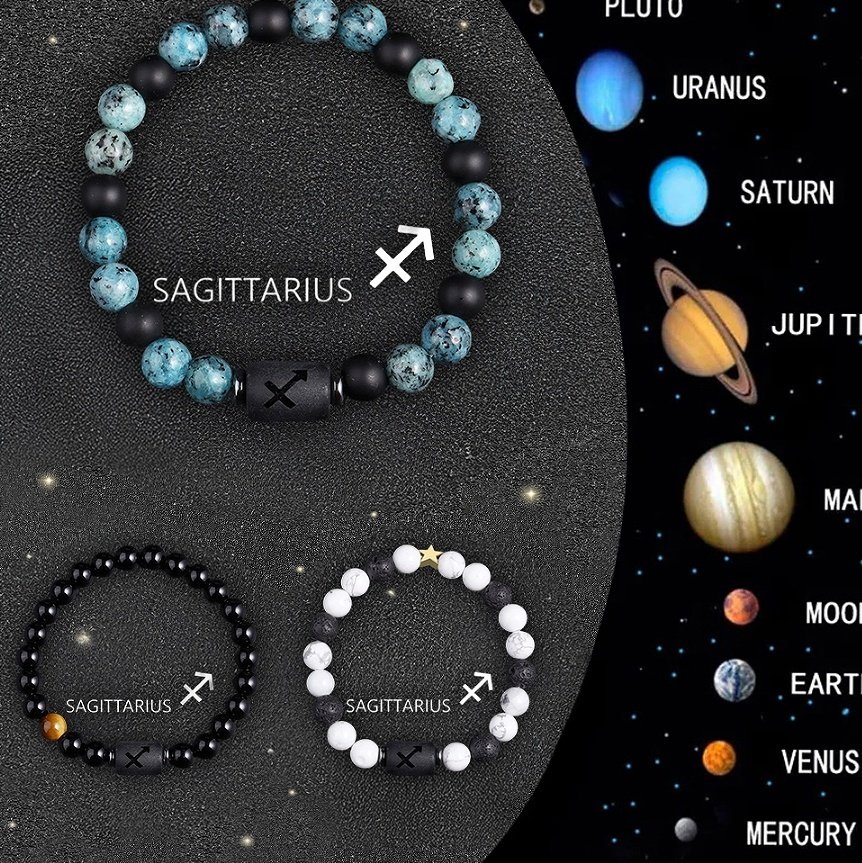 Crystal Stone Zodiac Sign Bracelet - Image 2