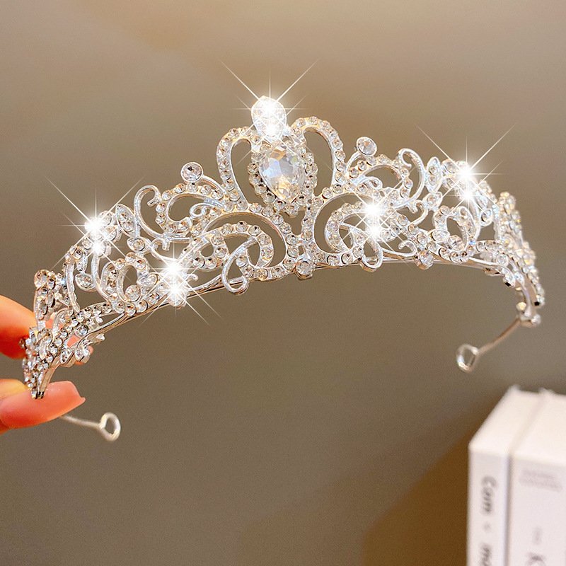 Sweet Fashion Jewelry Hair Accessories Multicolor Pearl Crown Banquet Birthday Fashion Princess Headband Girl Kawaii Crown Crown Headband Headgear Headgear Crystal Wedding Party Hair Accessories - Image 8