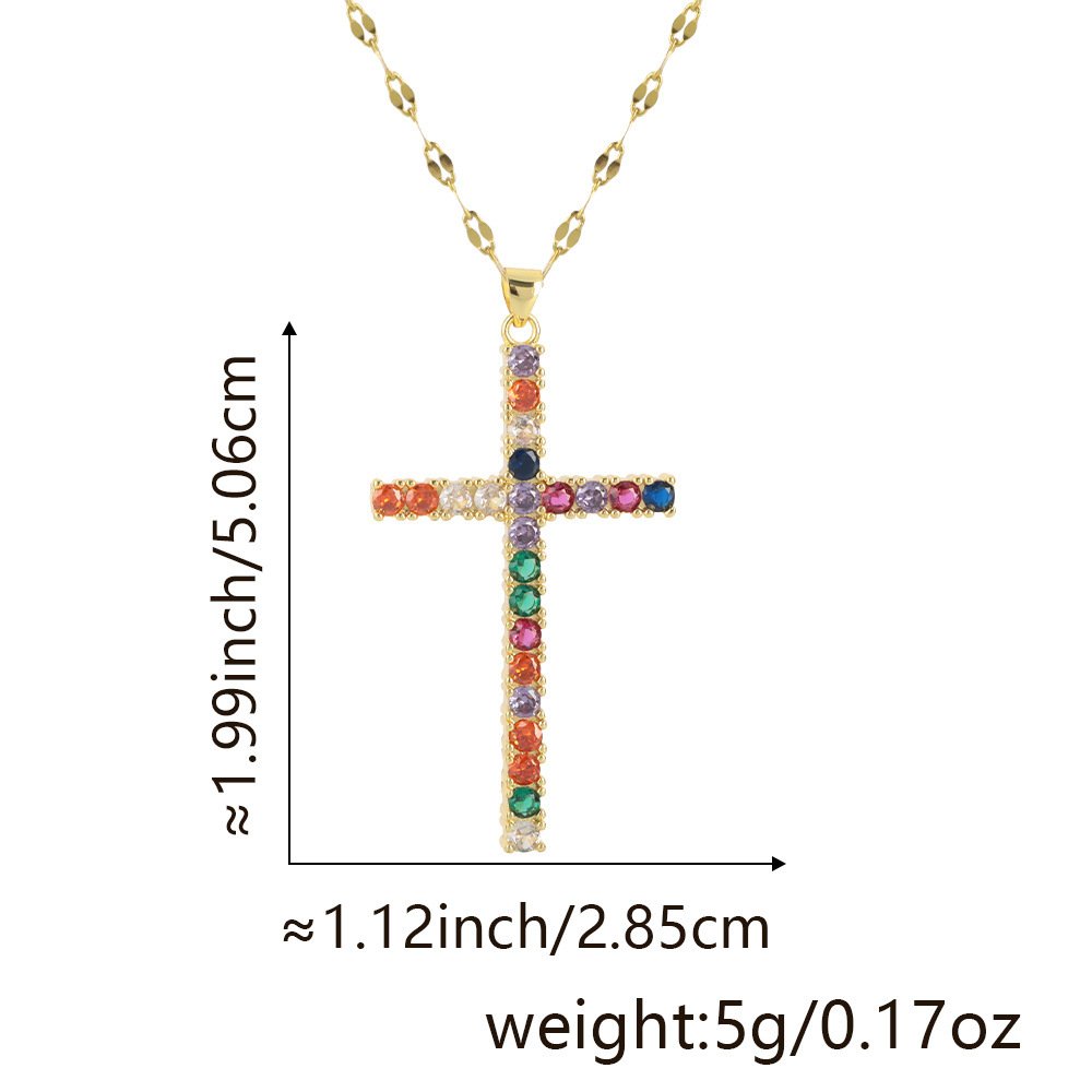 Copper Micro Zircon-inlaid Pendant Lip Chain - Image 7