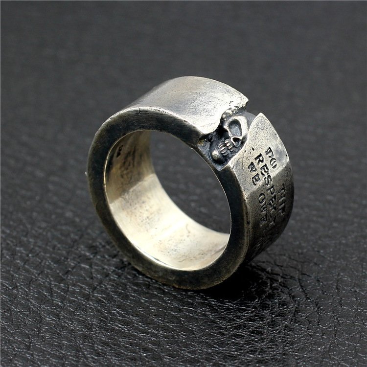 925 Sterling Silver Handmade Personalized Minority Retro Trendy Style Unique Texture Carved Couple Rings - Image 3