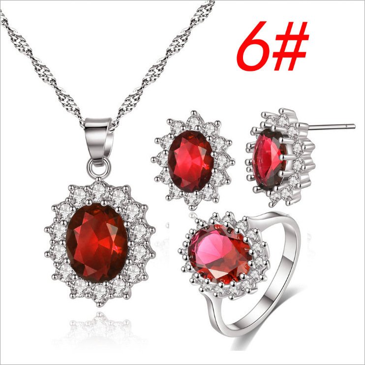 Sunflower Jewelry Set Necklace Ring Stud Earrings Bridal Jewelry - Image 10