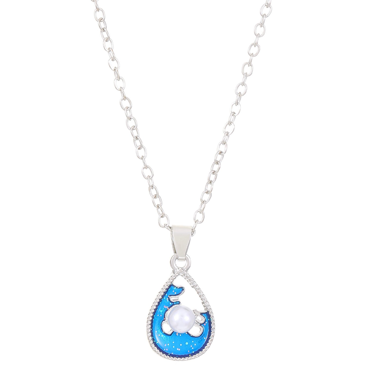 Blue HAILANG Sun Water Drop Pendant Necklace For Women - Image 6