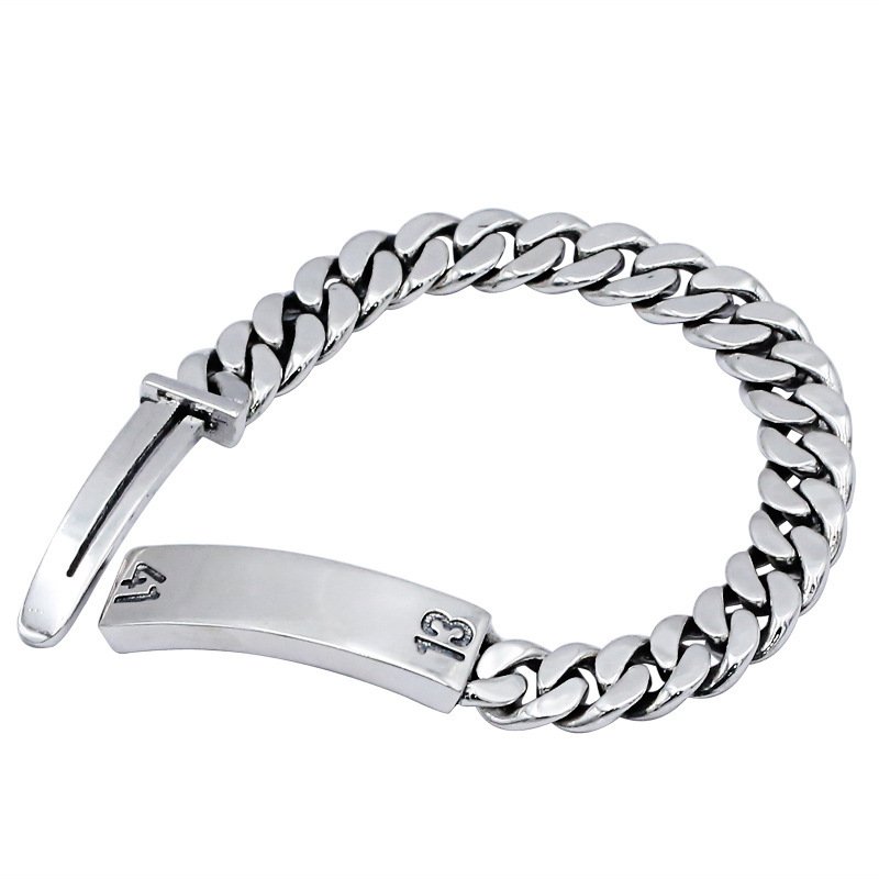 Personality Men's And Women's Thai Silver Bracelet - Image 2