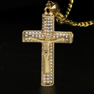 Diamond Cross Full Diamond Hand Painted
