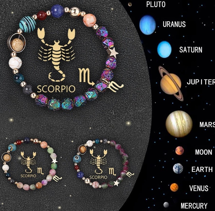 Crystal Stone Zodiac Sign Bracelet - Image 3