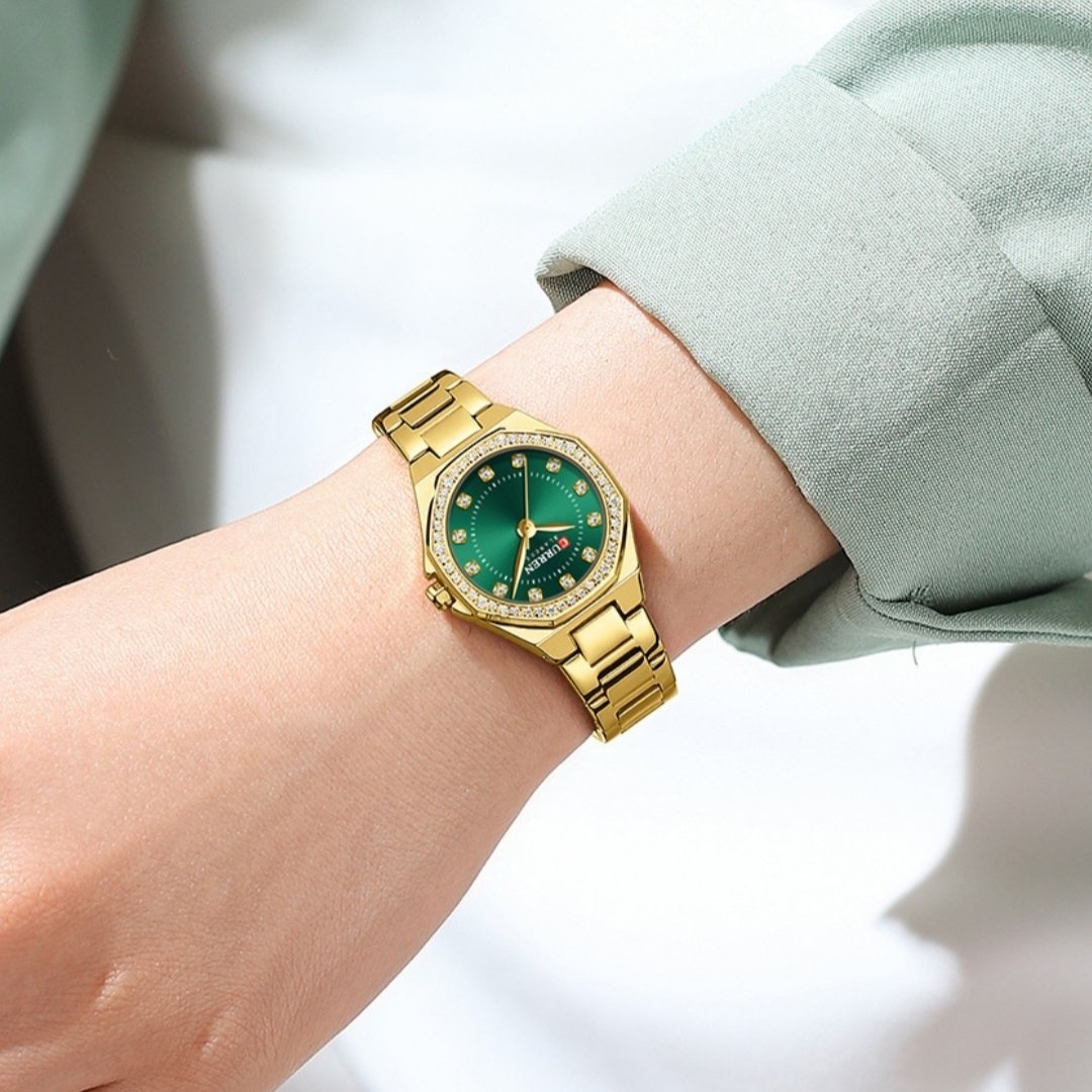 Small Dial Waterproof Rhinestone Watch