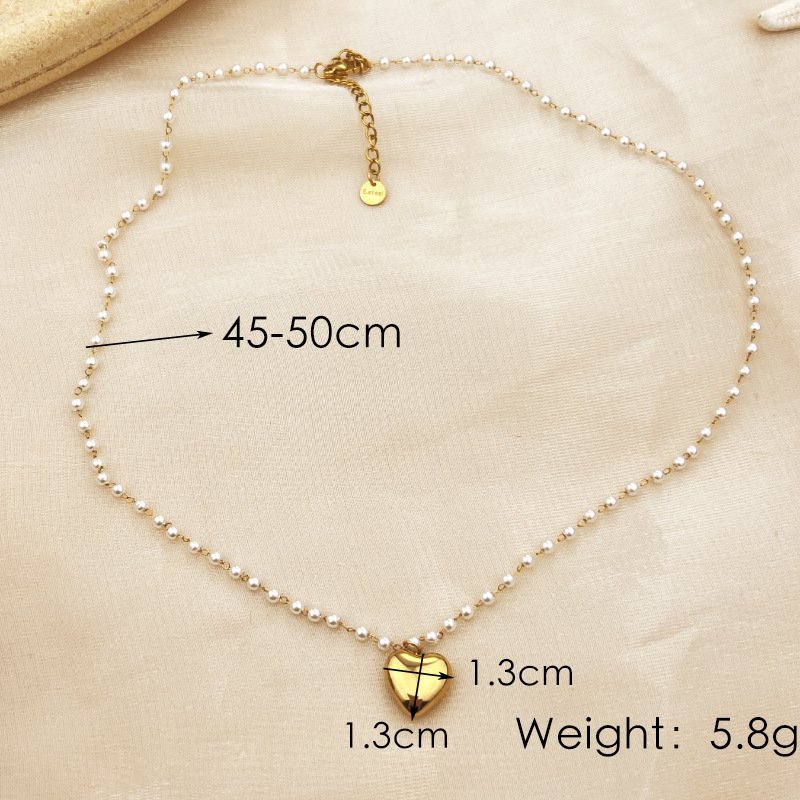 Stainless Steel 18K Gold Plating Niche High-grade Ins Style Pearl Necklace - Image 4