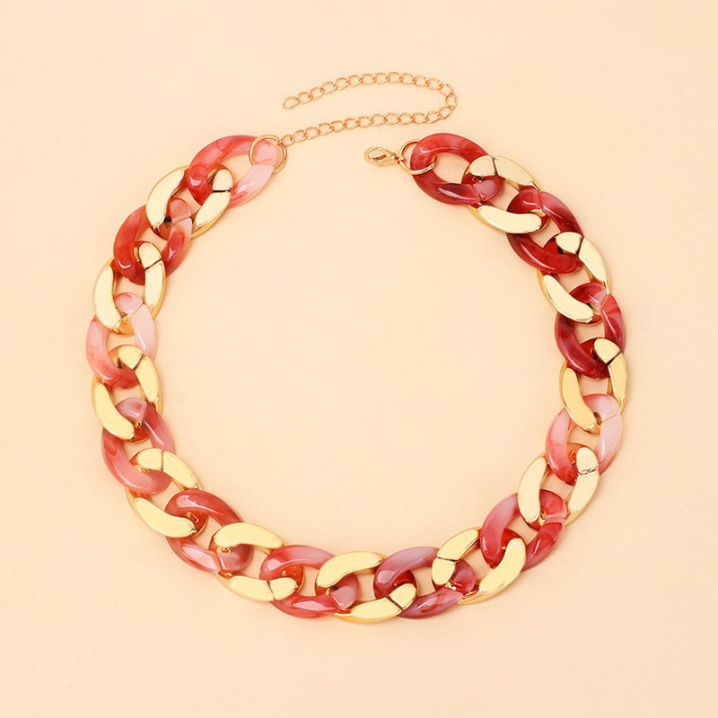 Cold Wind Resin Stitching Necklace New Product Accessories Stacked Clavicle Chain - Image 4