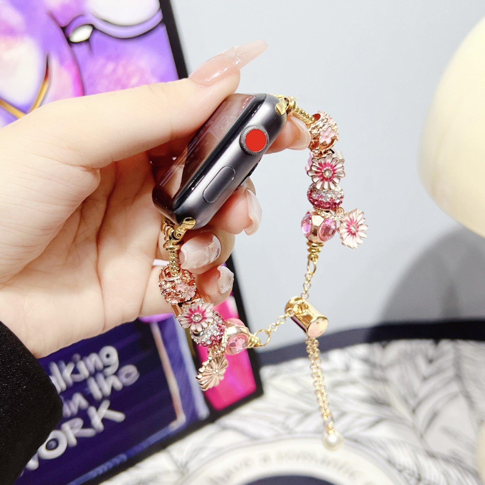 Watch With Red Flower Geometry - Image 5