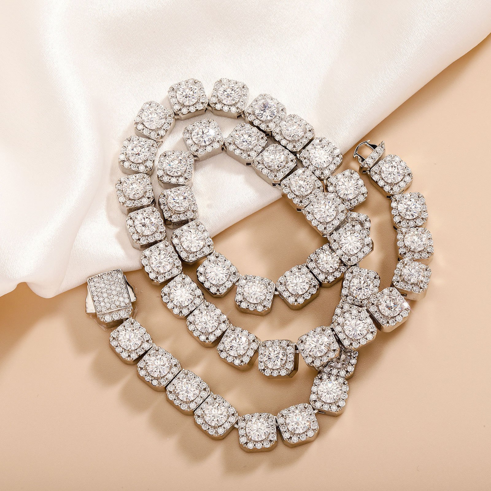 Men's Hip Hop Necklace Silver Candy - Image 2