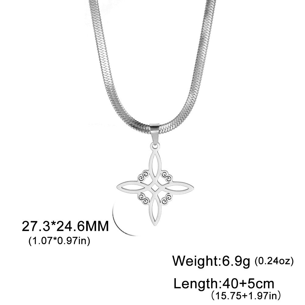 Cut Hollow Witch Knot S-shaped Pendant Snake Bones Chain - Image 4