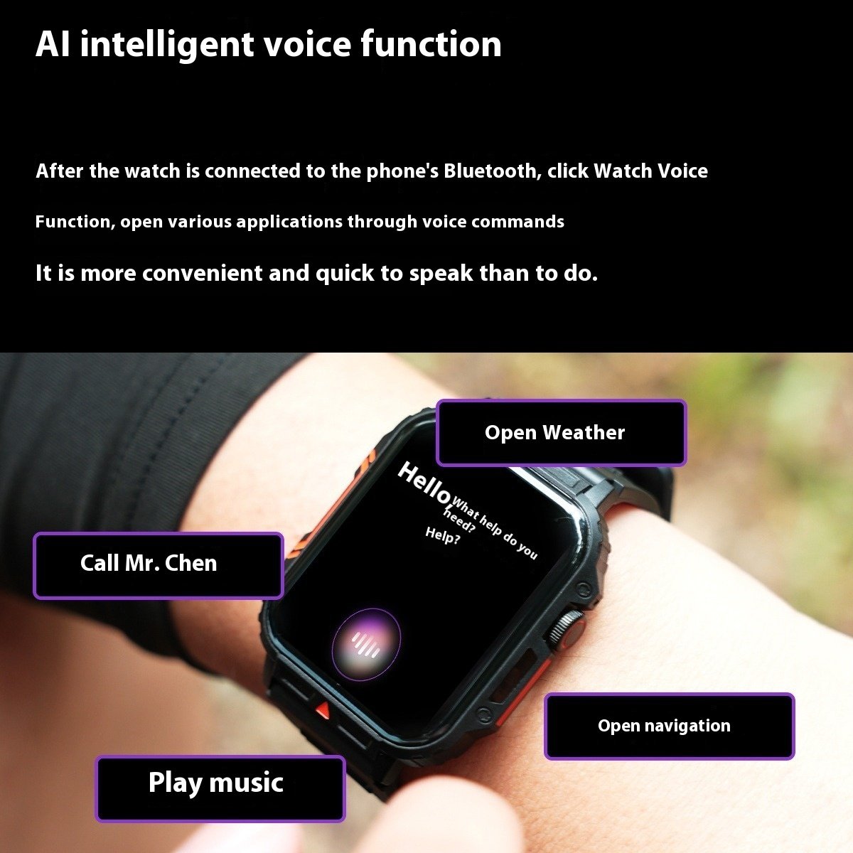 Smart Wireless Call Sport Step Counting Watch - Image 4