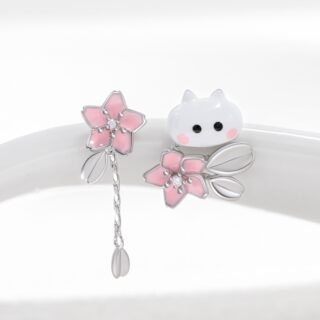 New Girly Cute And Compact Design Flower Bud Peekaboo Earrings