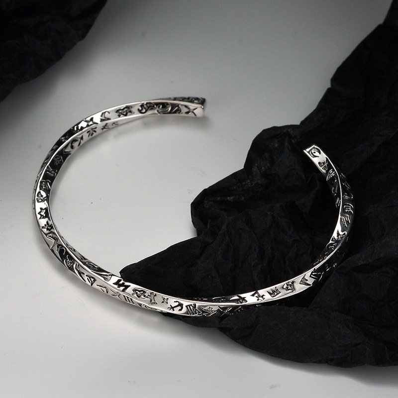 S925 Sterling Silver Mobius Bracelet For Women