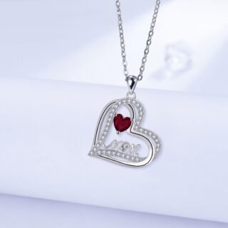 European And American Two-way Travel Style Hot Gift Mom Necklace Female Heart-shaped
