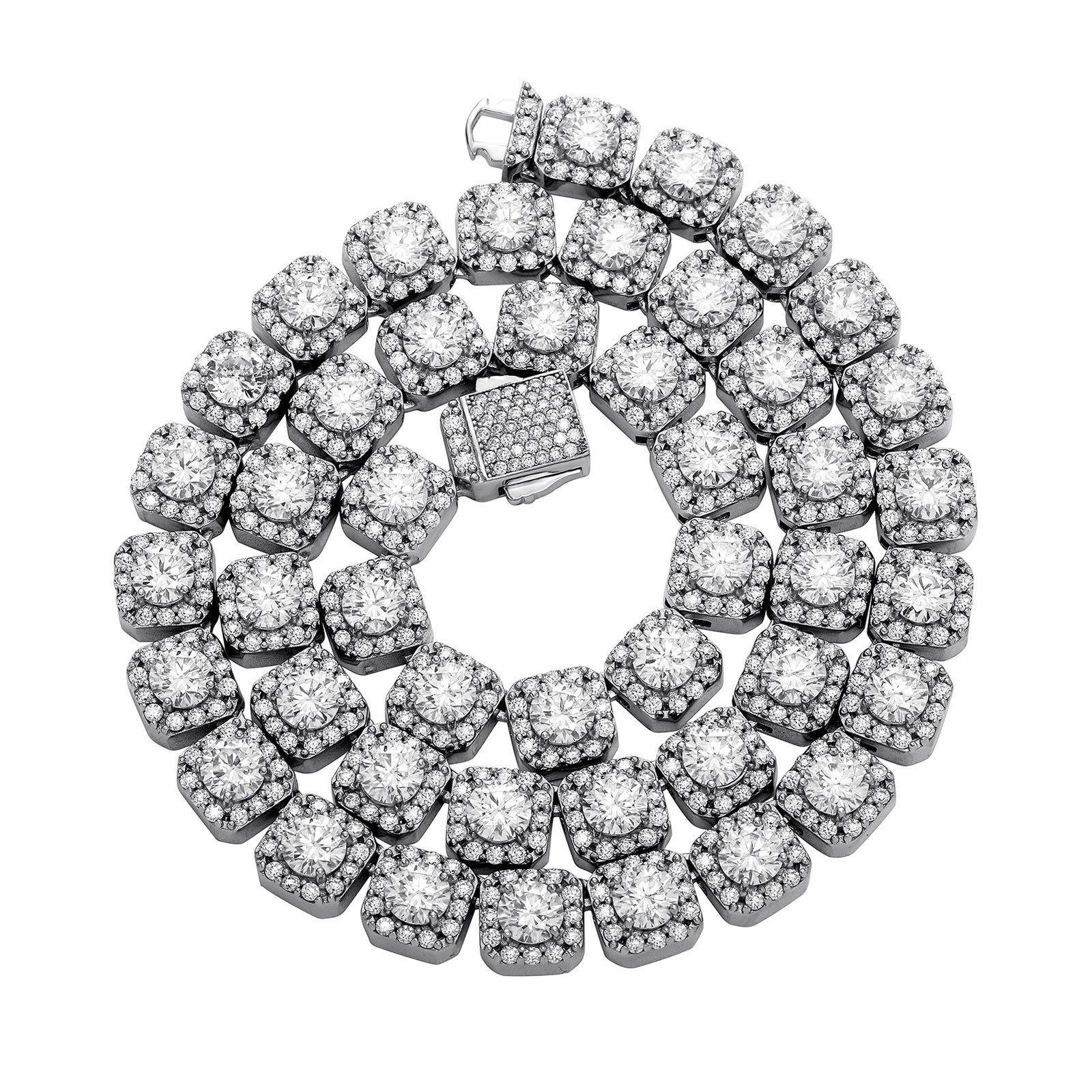 Men's Hip Hop Necklace Silver Candy - Image 5