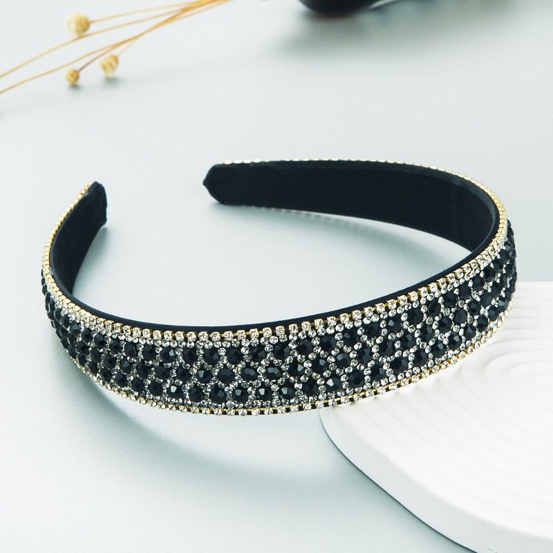 Trendy Colorful Diamond Non-slip Headband Women's Simple - Image 2