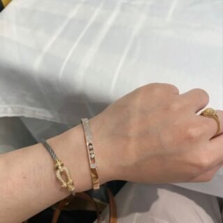 Light Luxury Mobile Sliding Three Diamond Diamond-encrusted Bracelet Female