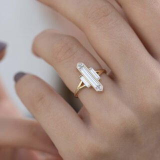 Minimalist Creative Alloy Cross Zircon Ring