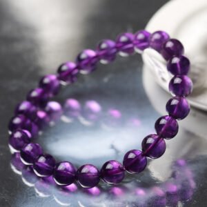 Natural Amethyst Single Loop Bracelet