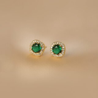 Minimalist Basic Vintage Emerald All-match Earrings