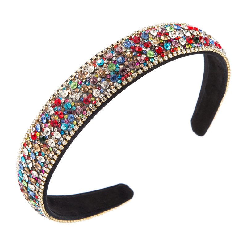 Trendy Colorful Diamond Non-slip Headband Women's Simple - Image 5