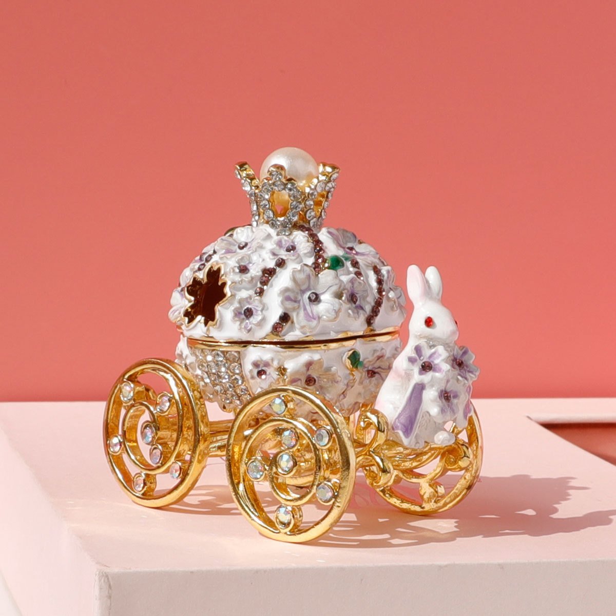 Creative Princess Carriage Cherry And Bunny Ornament Storage Box - Image 7