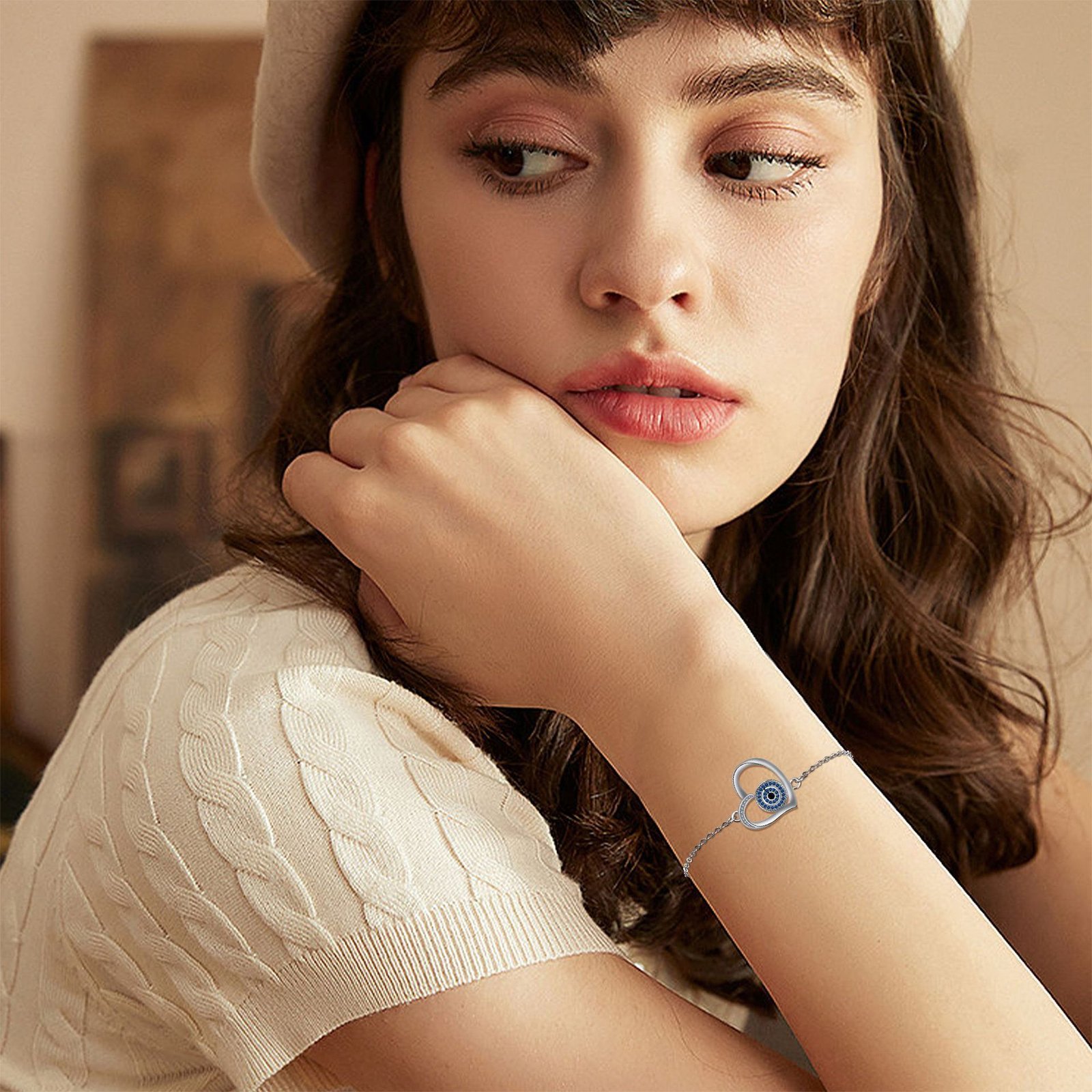 Its Devil's Eye Series Bracelet Women's Retro Design Blue Eye Shape - Image 3