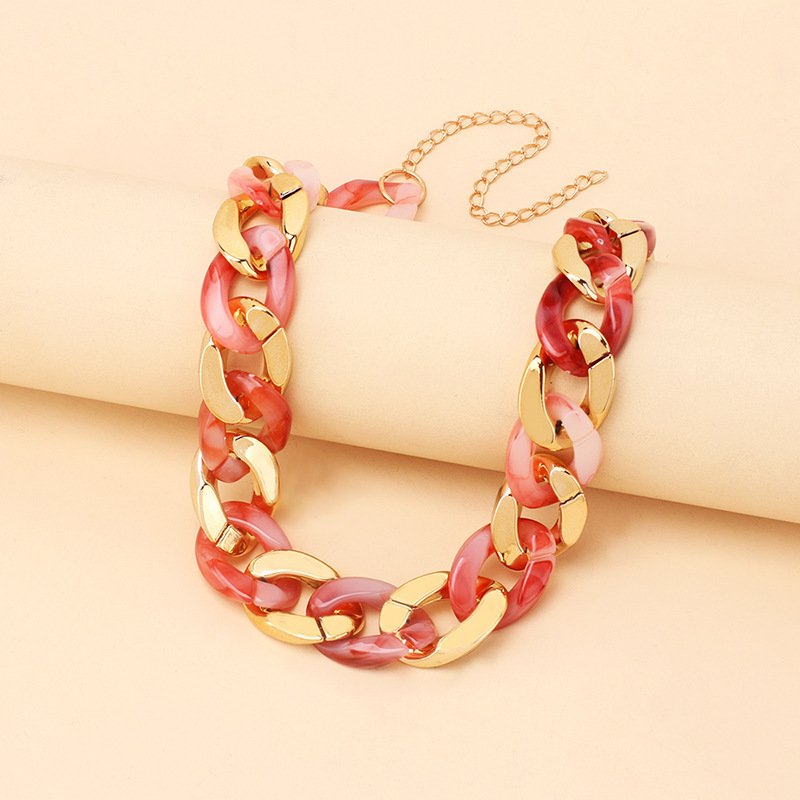 Cold Wind Resin Stitching Necklace New Product Accessories Stacked Clavicle Chain - Image 5