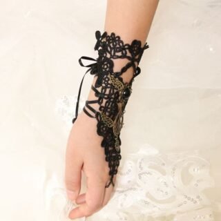 European And American Black Lace Bracelet Sleeve Cover
